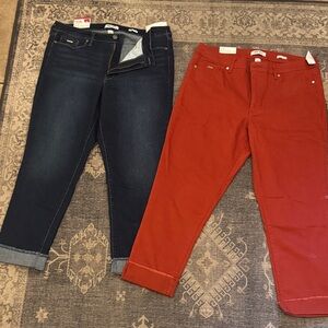 Nine West Red Gramercy Crop Pants